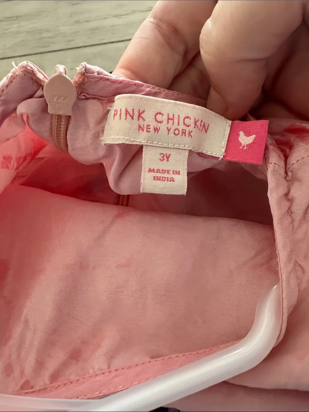Pink Chicken NY Girls Silk Polly Dress Tie Dye Mellow Rose 3 Years